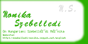 monika szebelledi business card